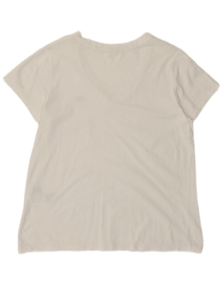 Levi's Womens T-Shirt Top UK 14 Large White Cotton
