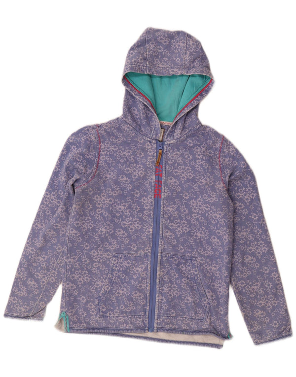 Fat Face Girls Zip Hoodie Sweater 13-14 Years Purple Floral