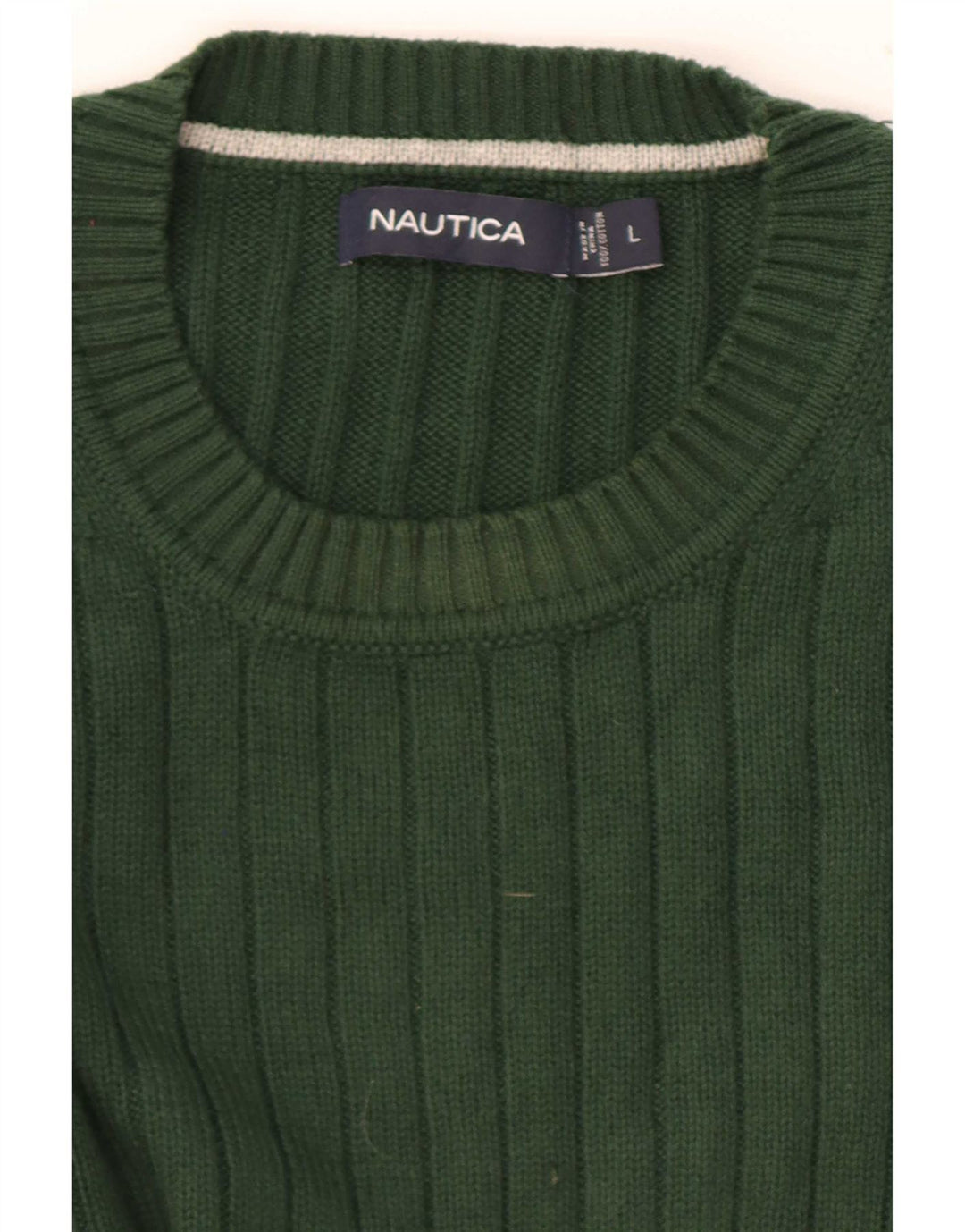 Nautica Mens Crew Neck Jumper Sweater Large Green