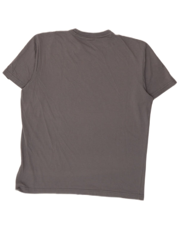 Adidas Mens Climalite Graphic T-Shirt Top UK 40/42 Medium Grey Cotton