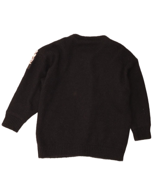 Lady Charme Womens Cardigan Sweater EU 44/46 XL Black Animal Print Acrylic