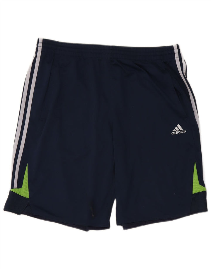 ADIDAS Mens Clima 365 Sport Shorts Large Navy Blue Colourblock Polyester