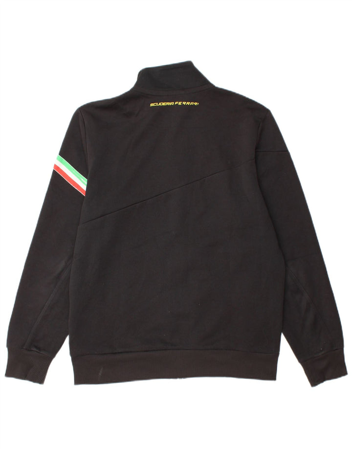 PUMA Womens Ferrari Tracksuit Top Jacket UK 14 Medium Black Striped