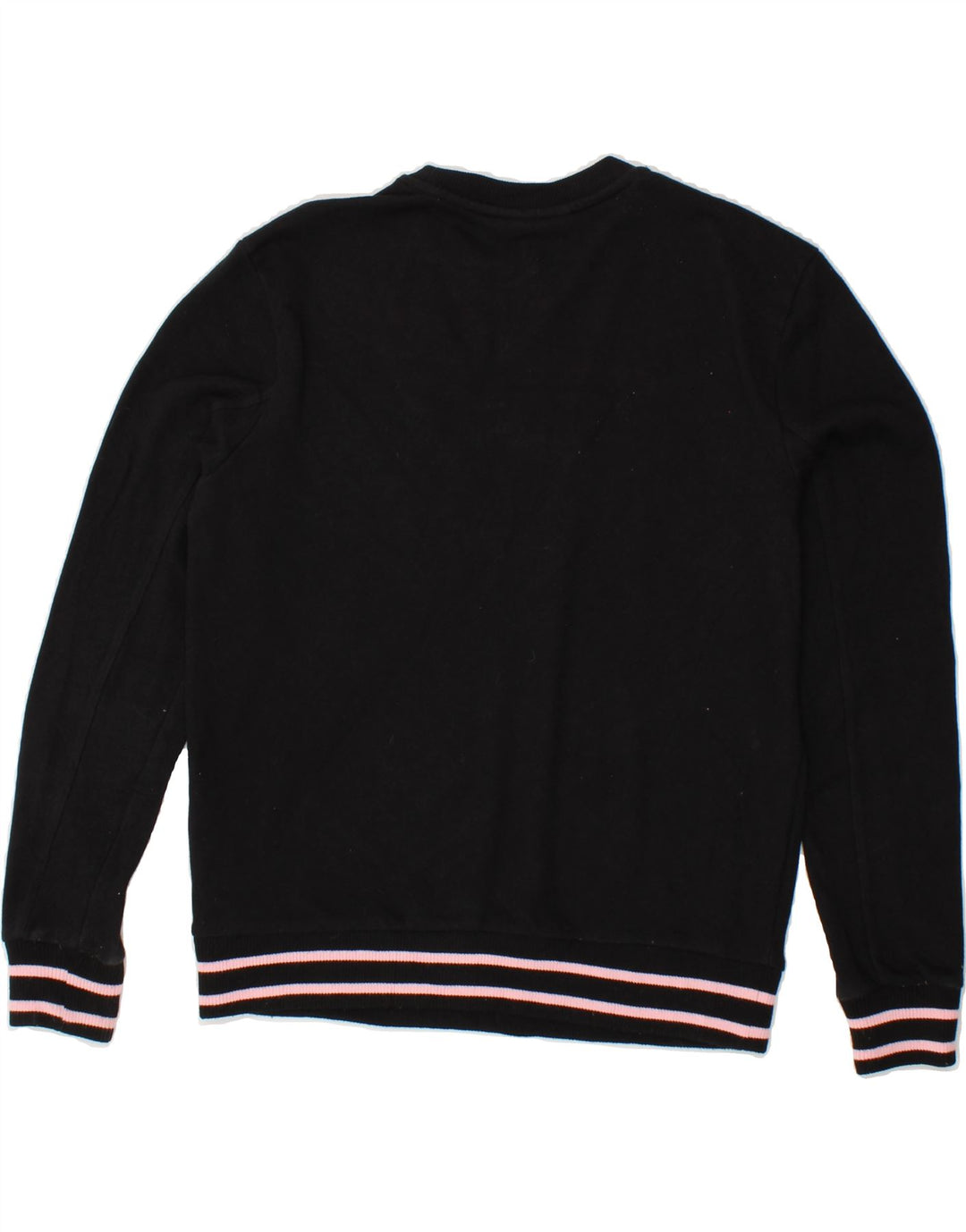 FILA Womens Graphic Sweatshirt Jumper UK 14 Medium Black Cotton Vintage Fila and Second-Hand Fila from Messina Hembry 
