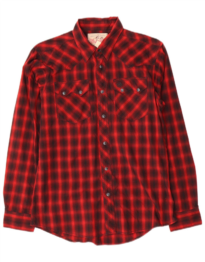 WRANGLER Boys Shirt 14-15 Years XL  Red Check Cotton