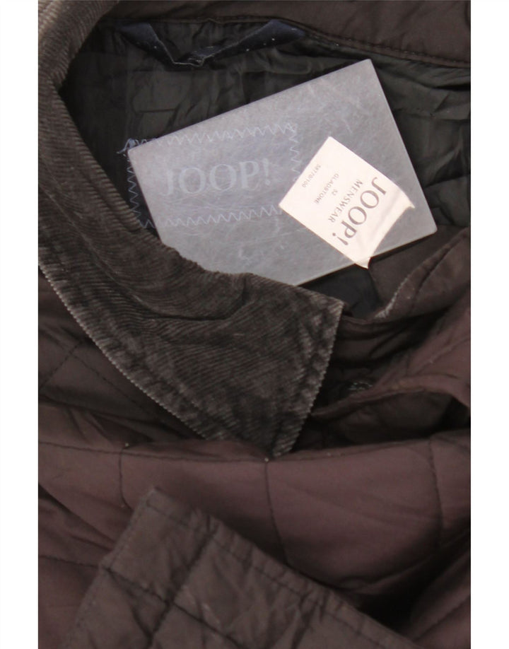JOOP Mens Quilted Jacket IT 52 XL Brown Polyester