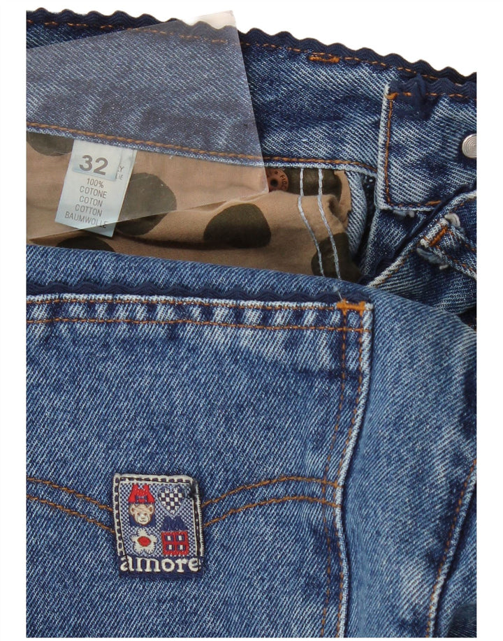 Vintage Womens Tapered High Waist Jeans W32 L30 Blue Cotton