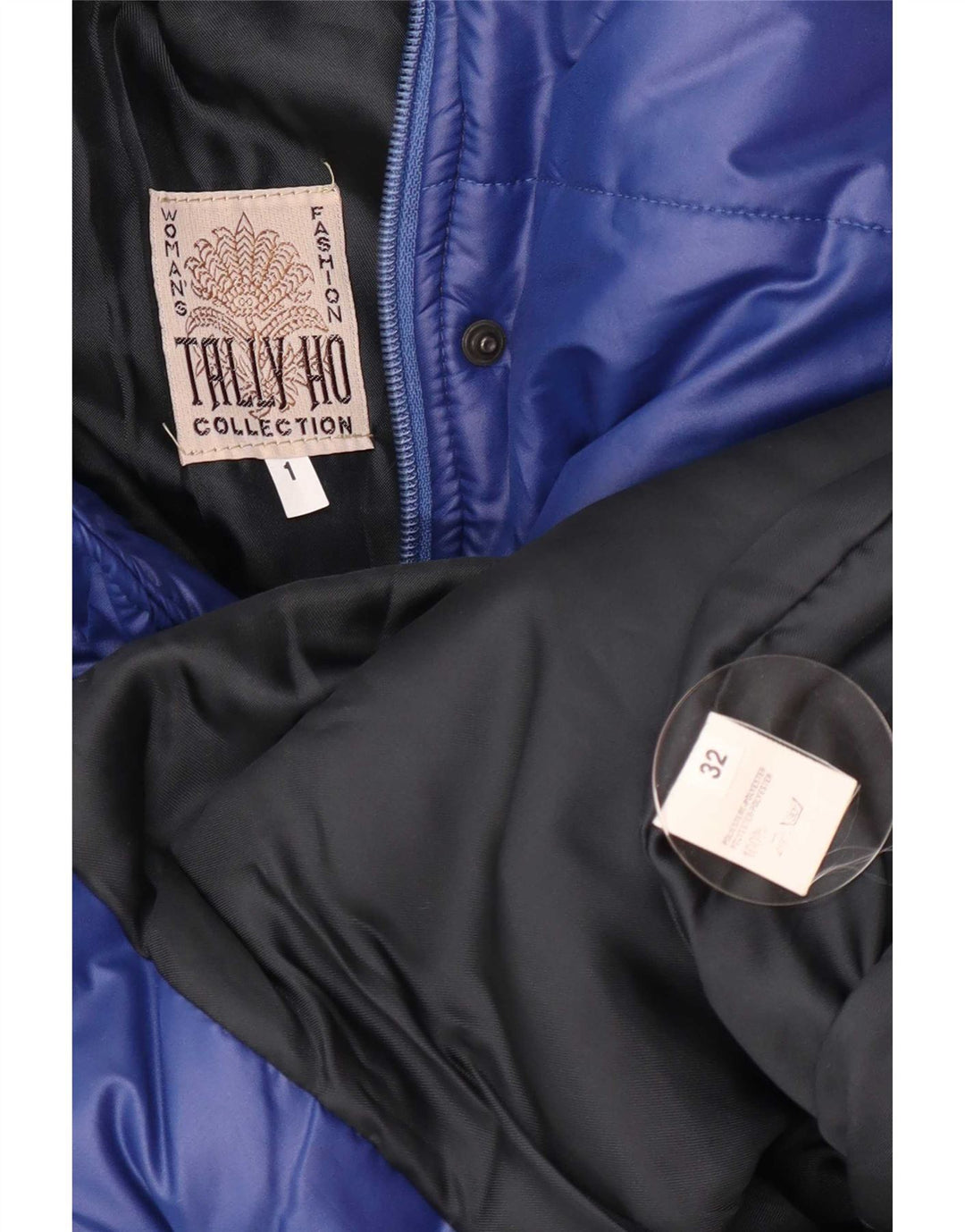 Tally Ho Womens Oversized Padded Coat EU 32 2XS Blue Polyester