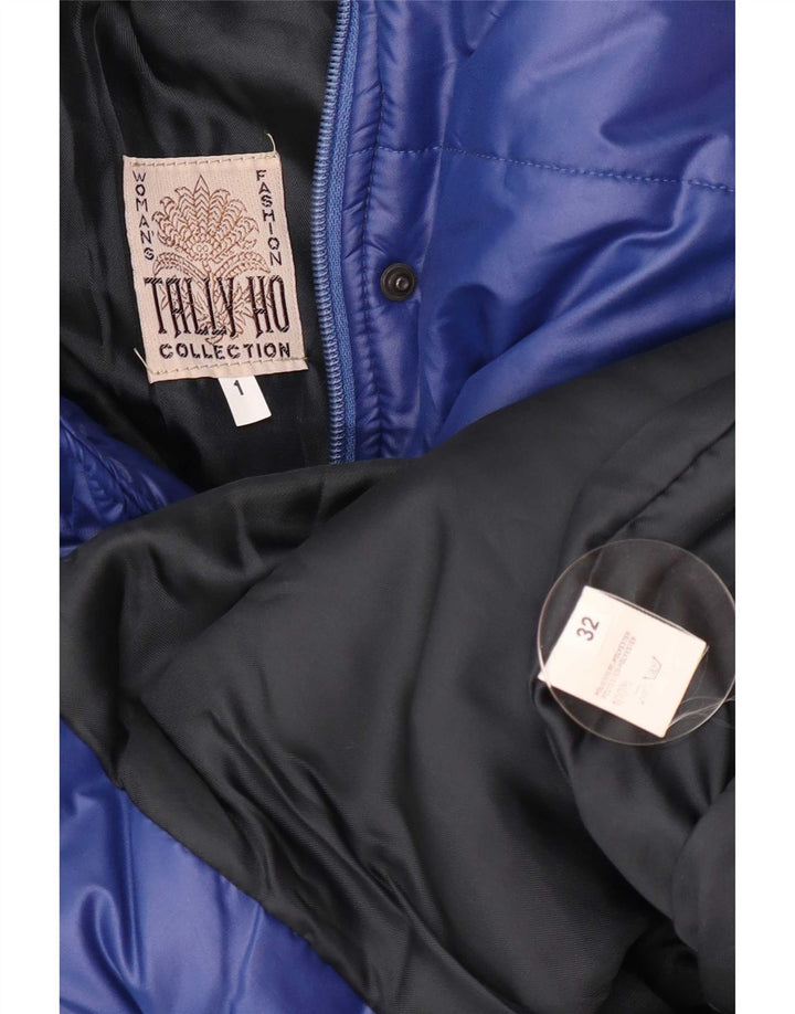 Tally Ho Womens Oversized Padded Coat EU 32 2XS Blue Polyester