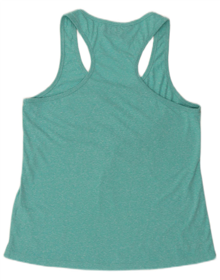Superdry Womens Graphic Vest Top UK 12 Medium Turquoise Polyester