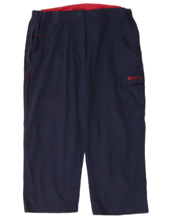 MOUNTAIN WAREHOUSE Womens Capri Trousers UK 14 Large W34 L22 Navy Blue
