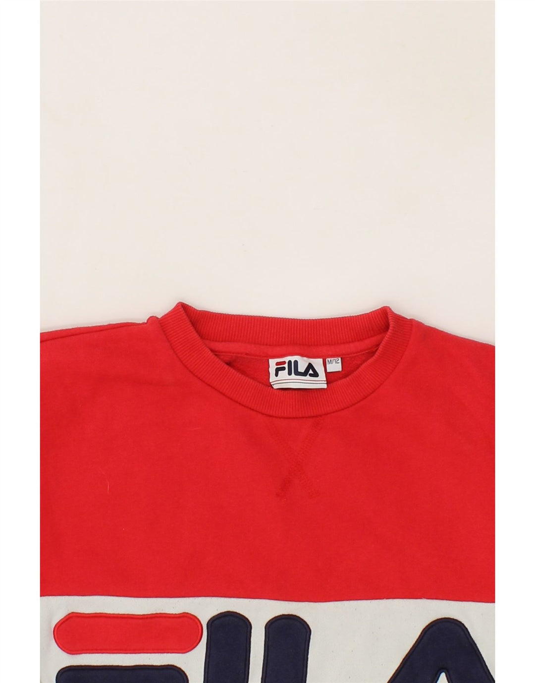 FILA Boys Graphic Sweatshirt Jumper 11-12 Years Medium Multicoloured Vintage Fila and Second-Hand Fila from Messina Hembry 