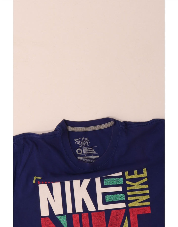 NIKE Mens Regular Fit Graphic T-Shirt Top Medium Blue Cotton