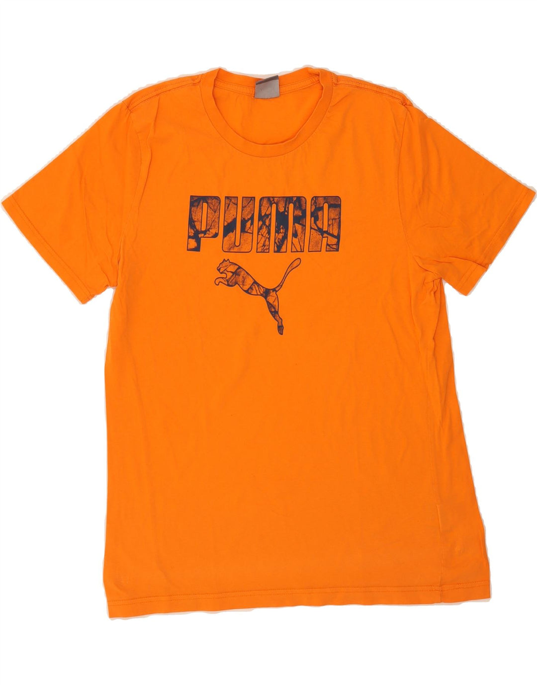 PUMA Mens Graphic T-Shirt Top Large Orange Vintage Puma and Second-Hand Puma from Messina Hembry 