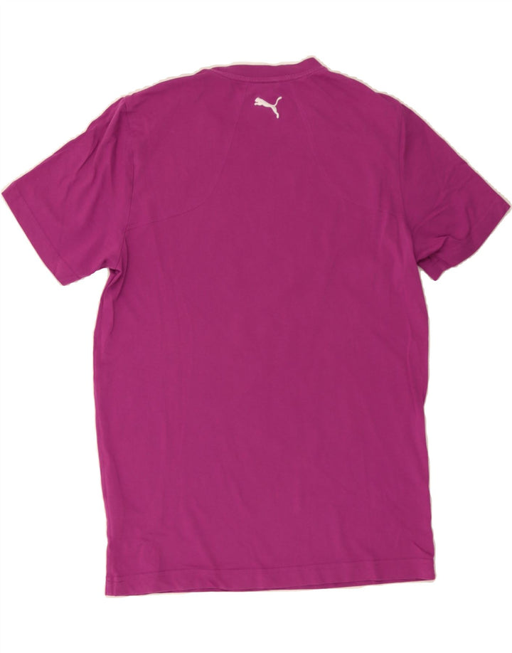PUMA Mens Graphic T-Shirt Top Medium Purple Cotton Vintage Puma and Second-Hand Puma from Messina Hembry 
