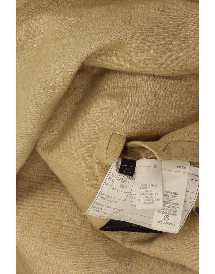Paul Smith Mens 3 Button Blazer Jacket UK 44 2XL Beige Linen