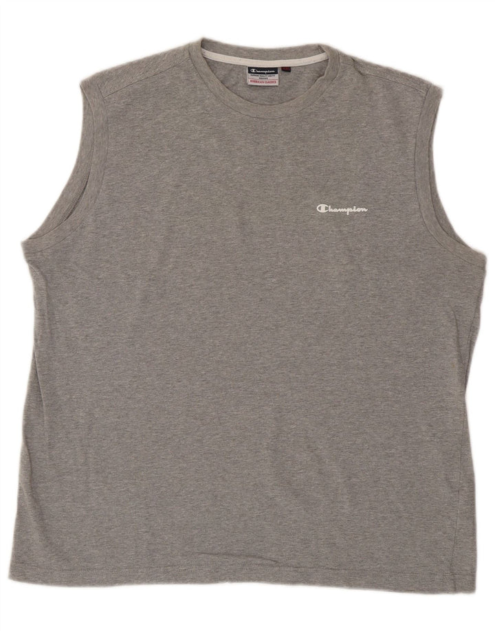 Champion Womens Vest Top UK 20 2XL Grey Flecked Cotton