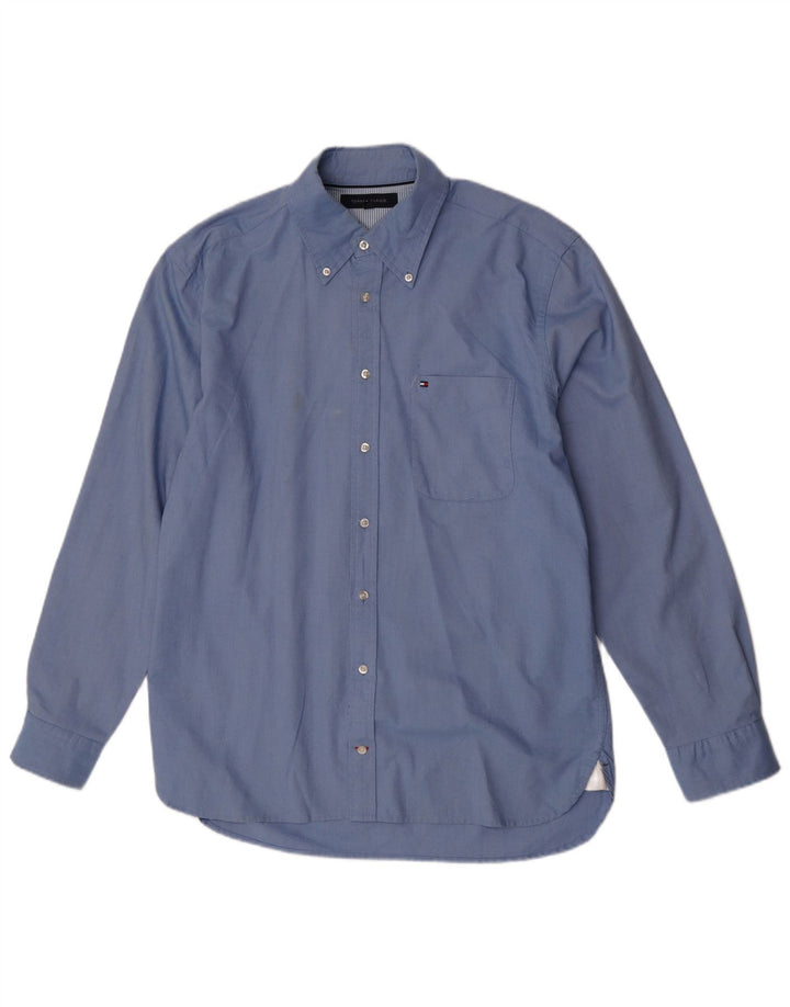 Tommy Hilfiger Mens Shirt Large Blue Cotton