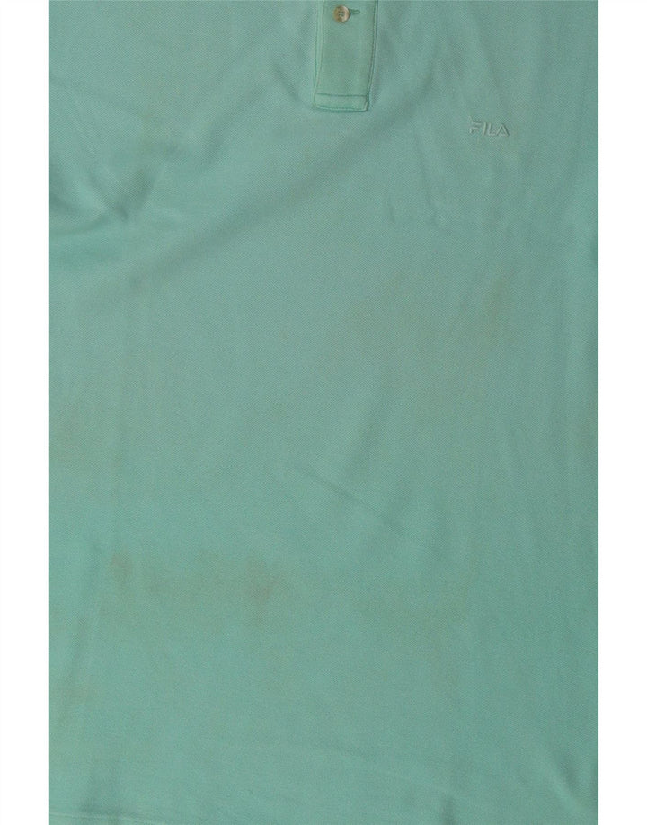 FILA Mens Polo Shirt IT 56 XL Blue Cotton