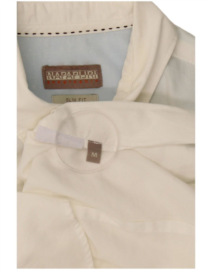 Napapijri Mens Slim Fit Shirt Medium White