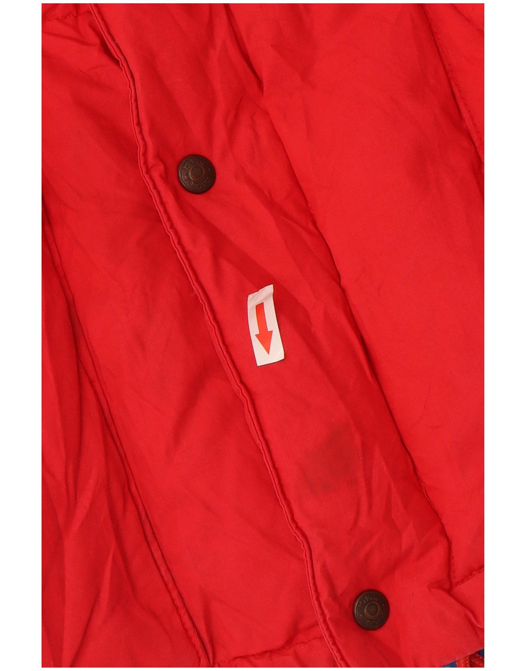 MC Ross Mens Hooded Padded Jacket UK 36 Small Red Cotton