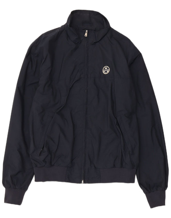 North Sails Mens Bomber Jacket UK 44 2XL Navy Blue Polyamide