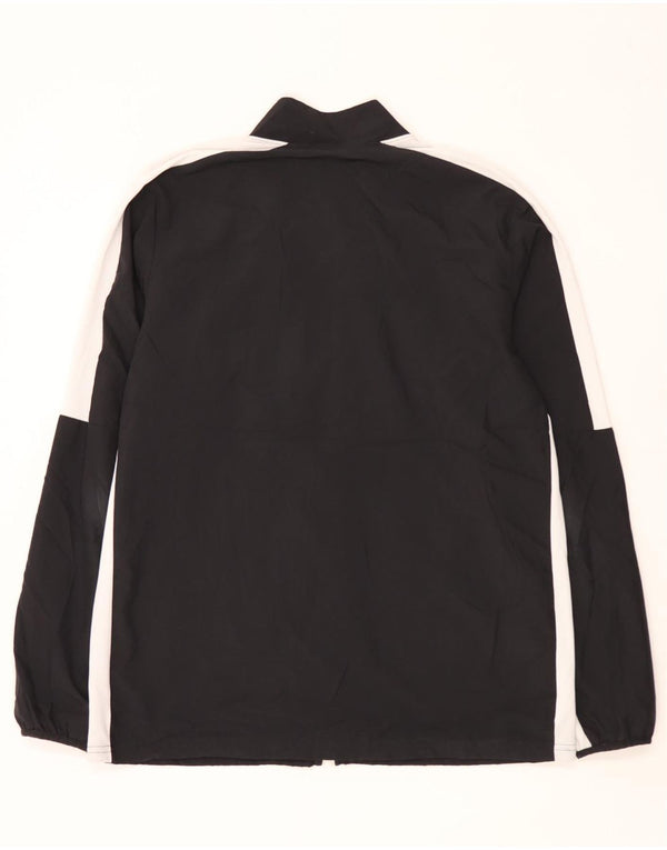 Nike Mens Dri Fit Tracksuit Top Jacket Large Black Colourblock Polyester