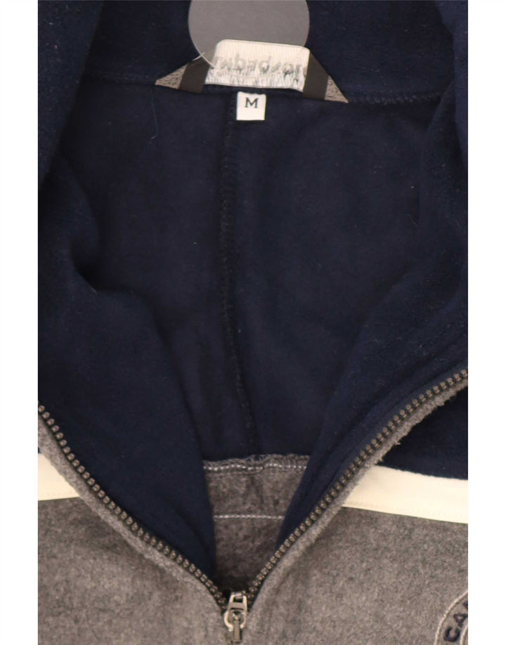 Campagnolo Mens Zip Neck Fleece Jumper Medium Grey Colourblock Polyester
