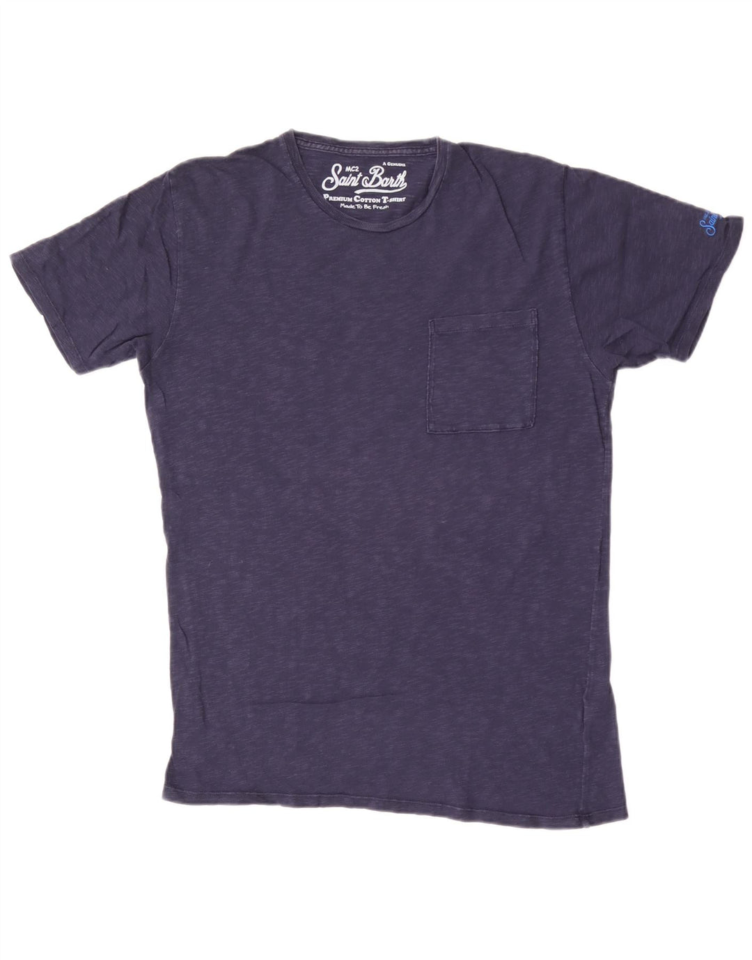 MC2 SAINT BARTH  Mens T-Shirt Top Medium Navy Blue Flecked Cotton