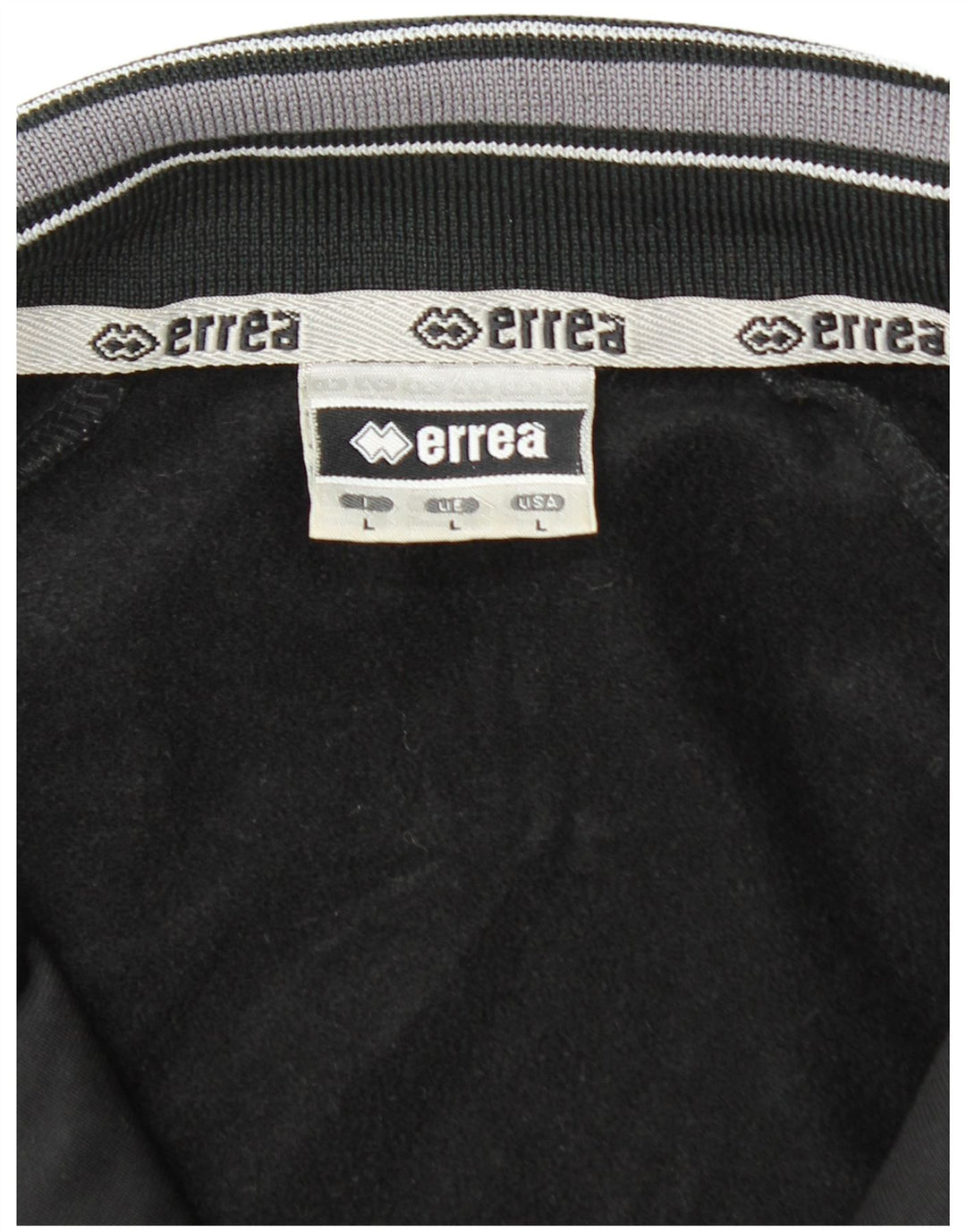 ERREA Mens Tracksuit Top Jacket Large Black Colourblock Polyester
