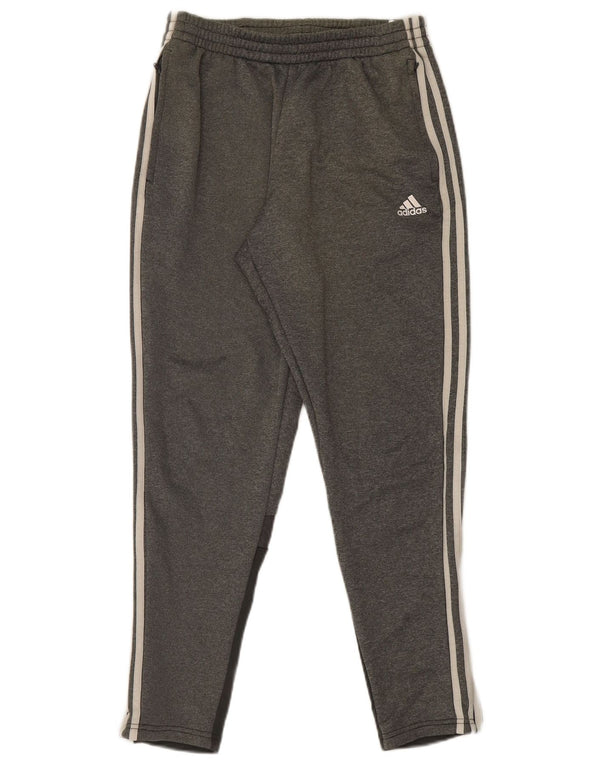 Adidas Mens Tracksuit Trousers Medium Grey Polyester