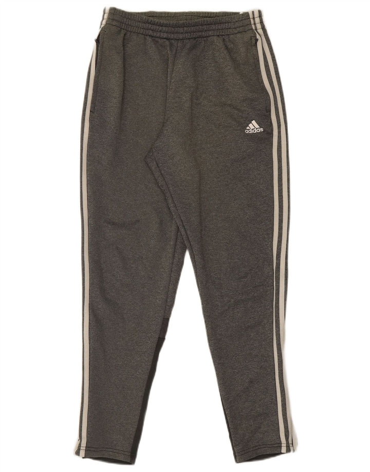 Adidas Mens Tracksuit Trousers Medium Grey Polyester