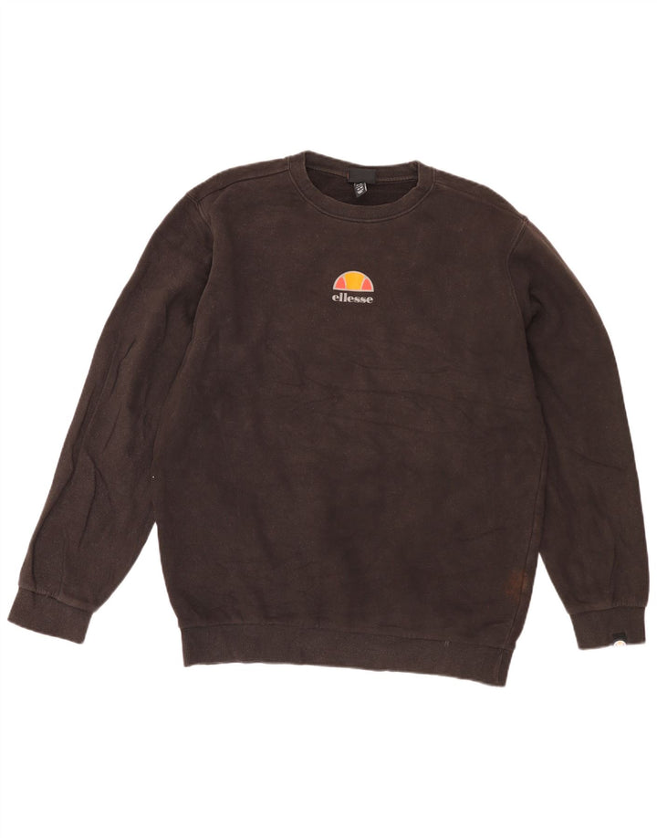 Ellesse Mens Sweatshirt Jumper Medium Brown Cotton