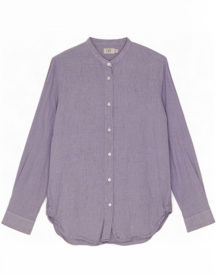 Dack's Womens Shirt UK 14 Medium Blue Pinstripe