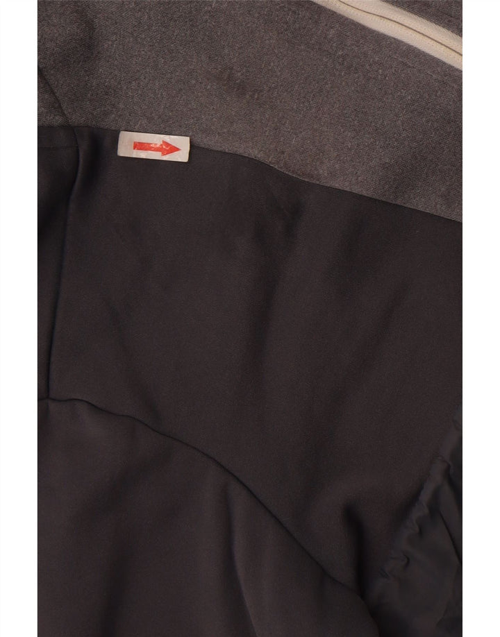 The North Face Mens Zip Neck Hoodie Jumper Medium Grey Polyester