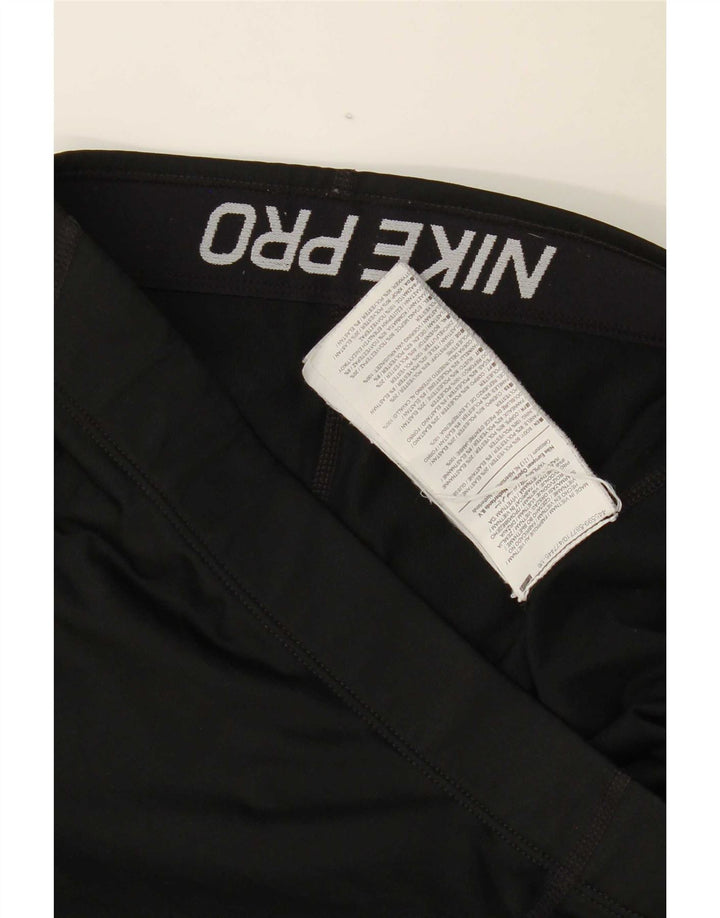Nike Womens Graphic Leggings UK 12 Medium Black Polyester