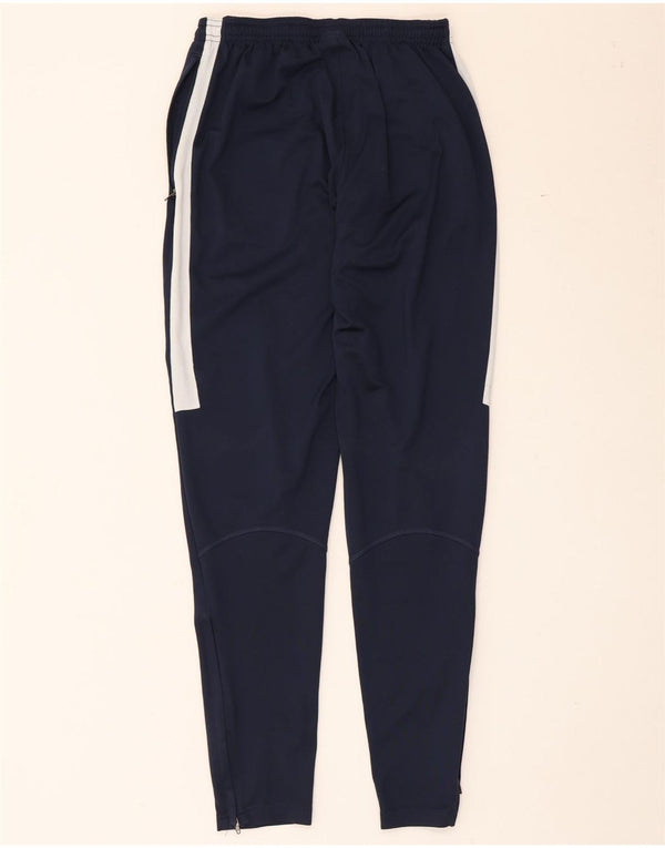 Nike Mens Dri Fit Tracksuit Trousers Small Navy Blue Colourblock Polyester