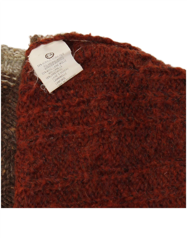 VINTAGE Womens Cardigan Sweater UK 16 Large Multicoloured Colourblock