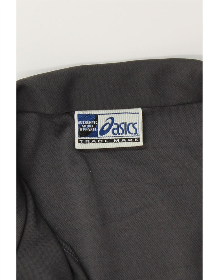 ASICS Mens Tracksuit Top Jacket Small Grey Colourblock Polyester