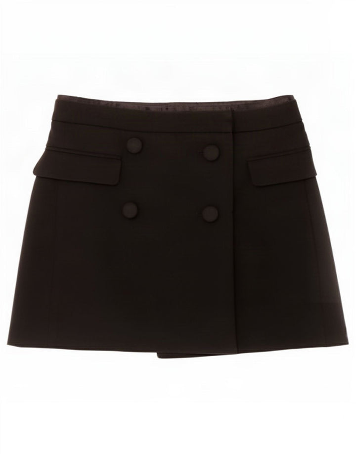 Zara Womens Wrap Mini Skirt Small W26 Black