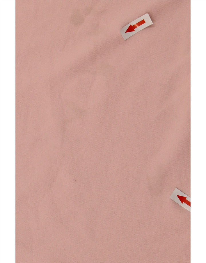 Nike Womens Oversized Graphic Zip Neck Pullover Tracksuit Top UK 6 XS Pink