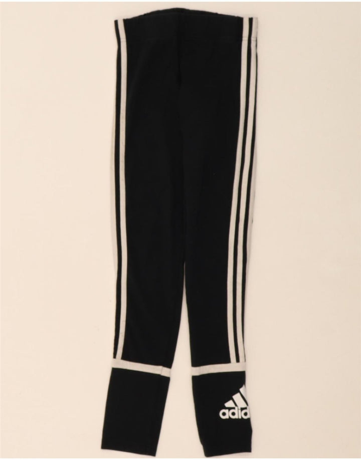 ADIDAS Womens Leggings UK 8/10 Small Black Vintage Adidas and Second-Hand Adidas from Messina Hembry 