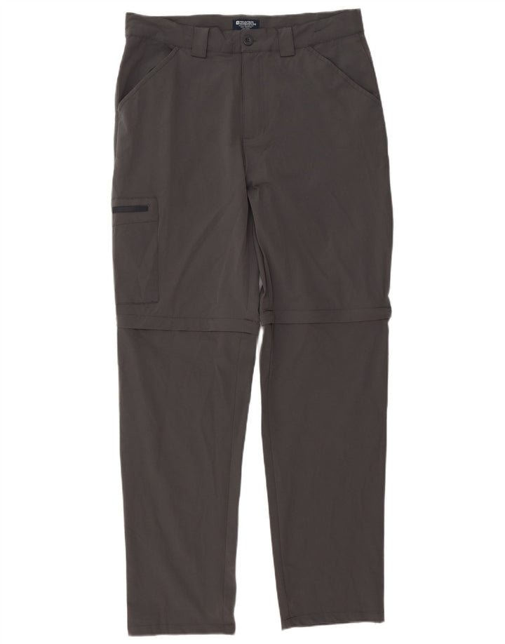 Mountain Warehouse Mens Straight Cargo Trousers W32 L32 Grey Polyester