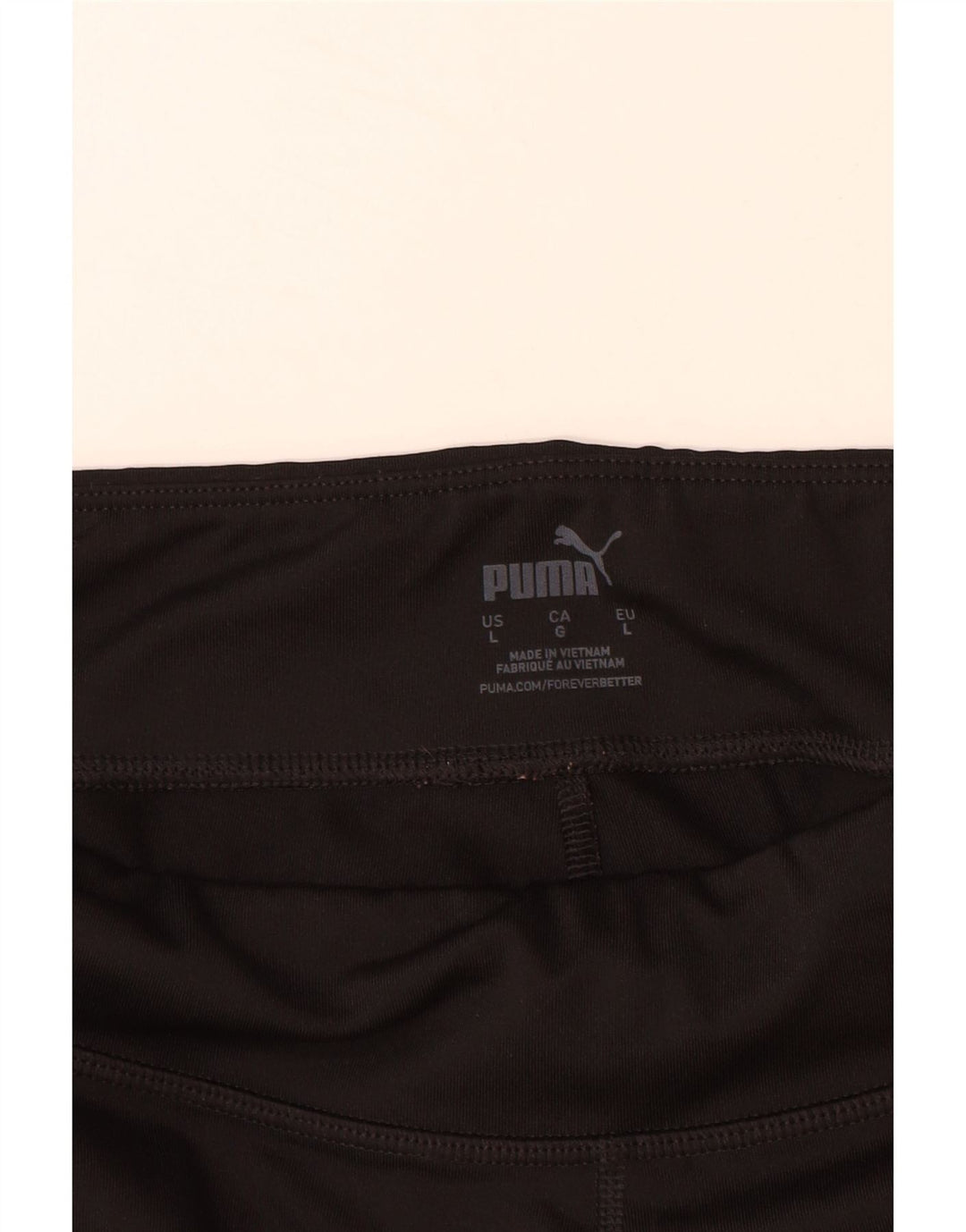 PUMA Womens Crop Graphic Leggings UK 14 Large  Black Colourblock