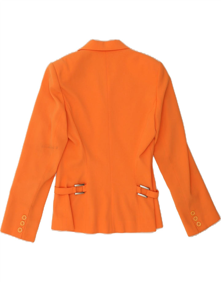 SPORTSTAFF Womens 4 Button Blazer Jacket UK 14 Medium Orange Vintage Sportstaff and Second-Hand Sportstaff from Messina Hembry 