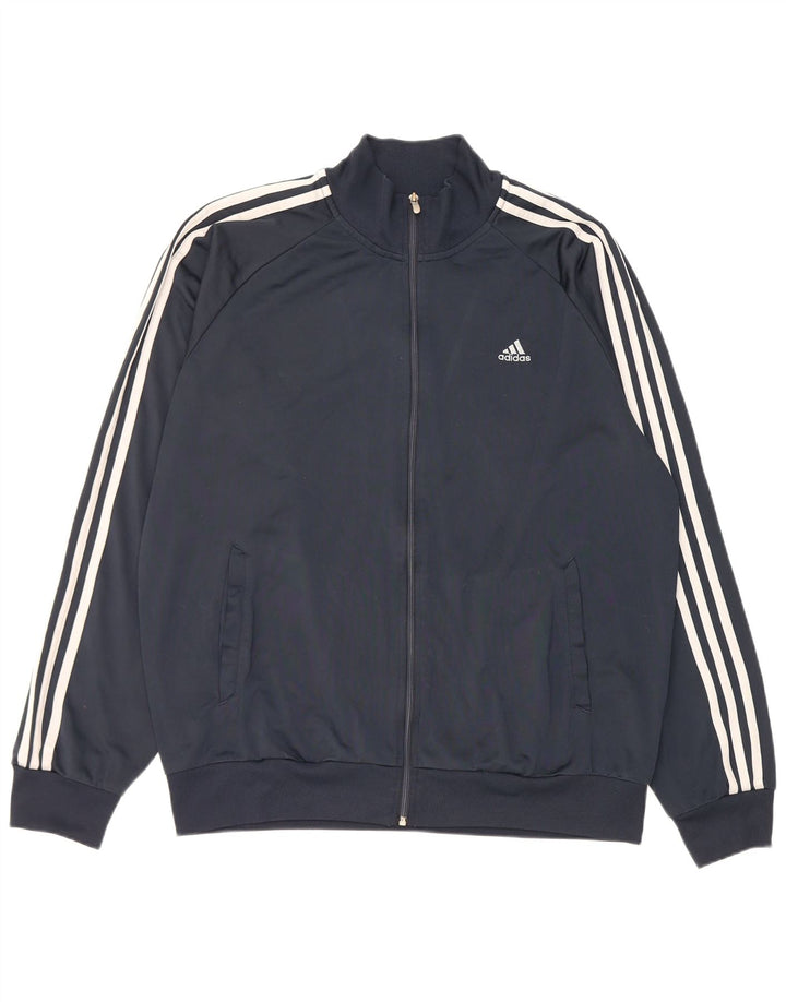Adidas Mens Clima 365 Tracksuit Top Jacket Large Navy Blue Polyester