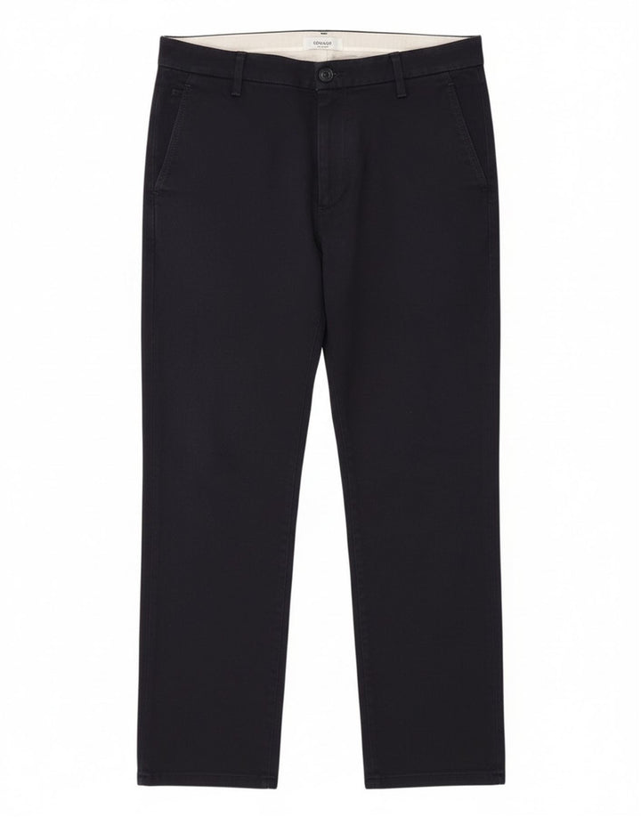 Dondup Mens Slim Chino Trousers W38 L27 Navy Blue Cotton