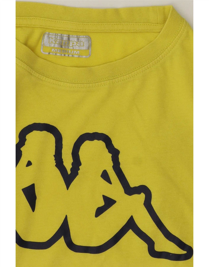 Kappa Mens Graphic T-Shirt Top Medium Yellow