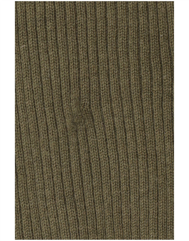 VINTAGE Mens Military Crew Neck Jumper Sweater Large Khaki