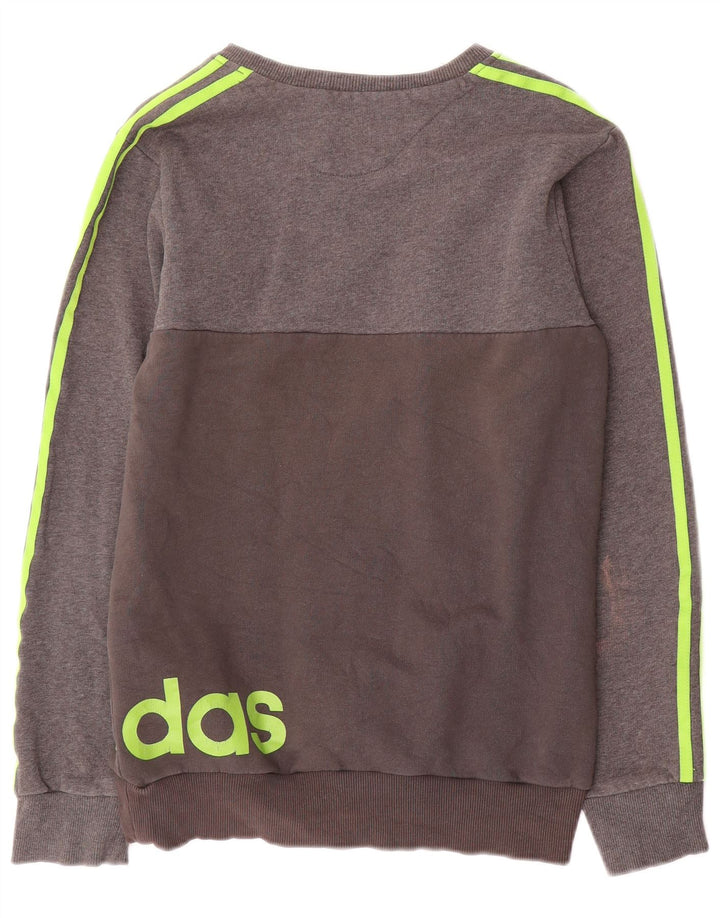 Adidas Mens Graphic Sweatshirt Jumper Small Grey Cotton
